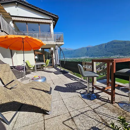 4-zi-wg Casa Sogno - Valle Mit Kamin. Alleinlage Im Rebberg! Apartman Agarone